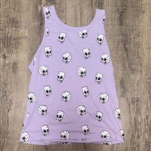 Purple Graphic Tank Top